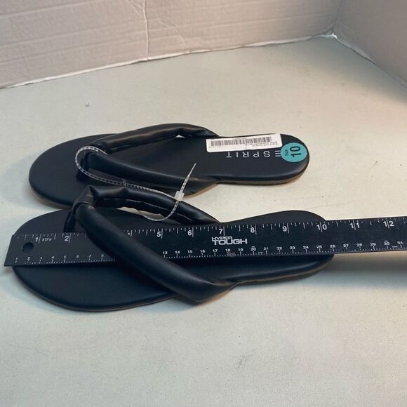 ESPRIT Women’s Thong Sandals Size 10 Black New With Tags No Box - Picture 3 of 7